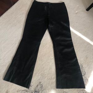 Guess black leather pants
